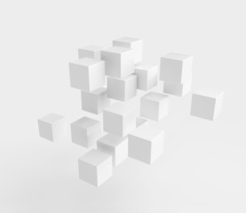 Wall Mural - white cubes