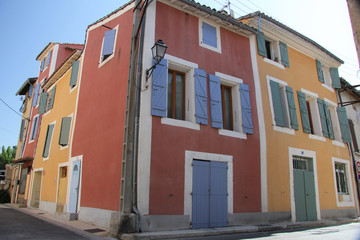 Colored houses in the Provence