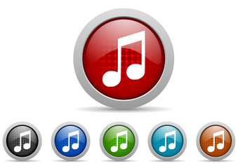 Aufkleber - music vector icon set