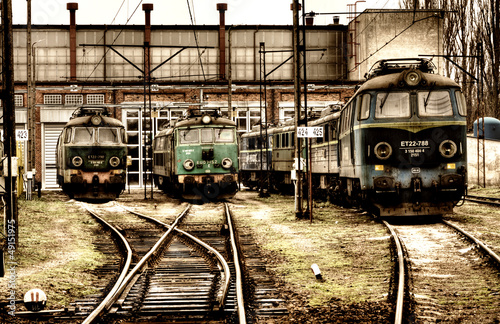 Fototapeta dla dzieci old locomotives