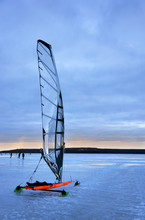 Red Ice Sailing Boat