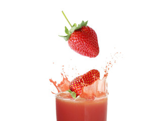 Wall Mural - Strawberry juice