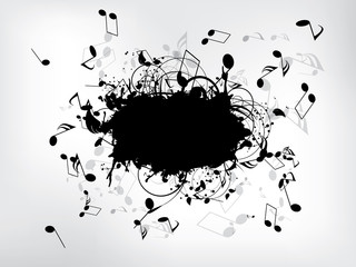 Wall Mural - Music background with notes