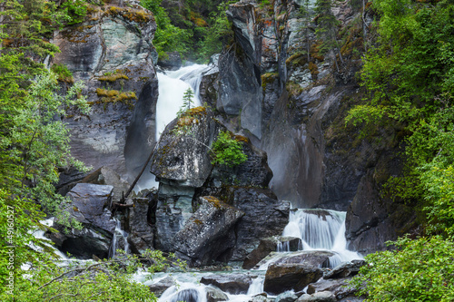 Obraz w ramie Waterfall on Alaska