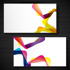 Wall Mural - Abstract business-card with forms of empty frames for your card