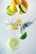 Lemon, lime and orange splash