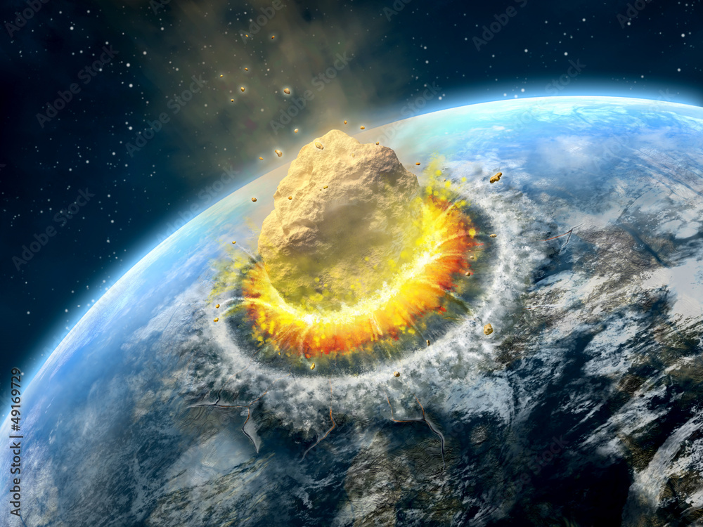 Asteroid impact - obrazy, fototapety, plakaty 