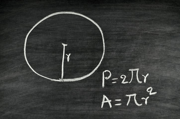circle area and perimeter formula