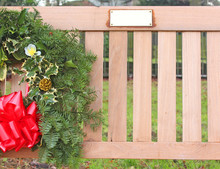 Memorial Bench With Wreath And Name Plaque