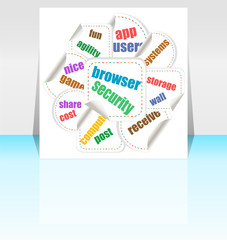 Poster - Cloud computing - word cloud on flyer