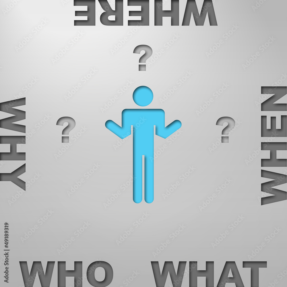 Who - What - When - Where - Why Stock Illustration | Adobe Stock