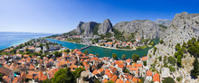 Panorama Of Town Omis In Croatia
