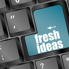 Poster - Computer keyboard with fresh idea symbol on it