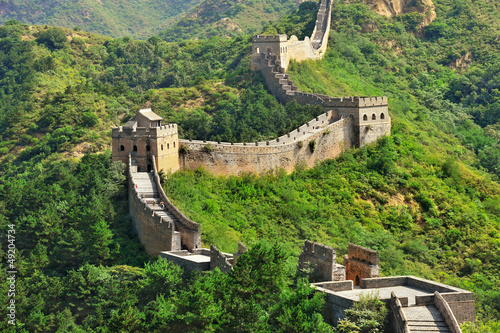 Naklejka na drzwi Chinese Great Wall in Summer