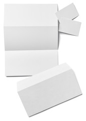 Wall Mural - leaflet letter business card white blank paper template