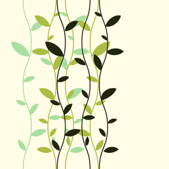 Poster - Background with retro style lianas