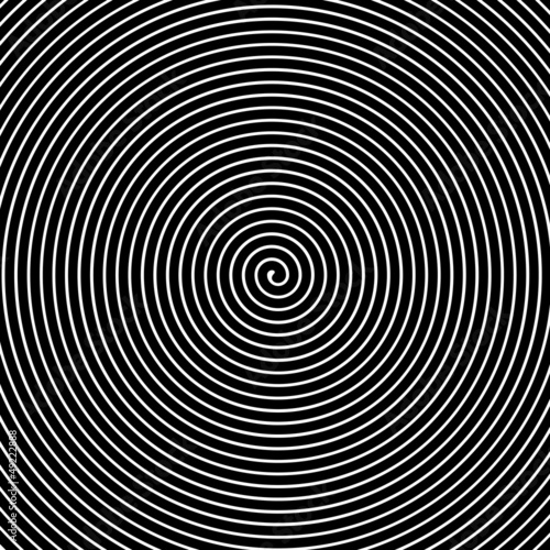 Black and white hypnotic vector background - 49222888