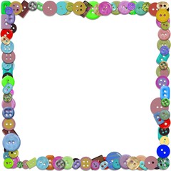 Wall Mural - Illustrated frame of Buttons