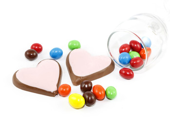 Wall Mural - Candy and heart Chocolate