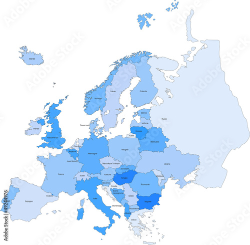 carte europe libre de droit Carte politique de l'Europe   Acheter ce vecteur libre de droit et 