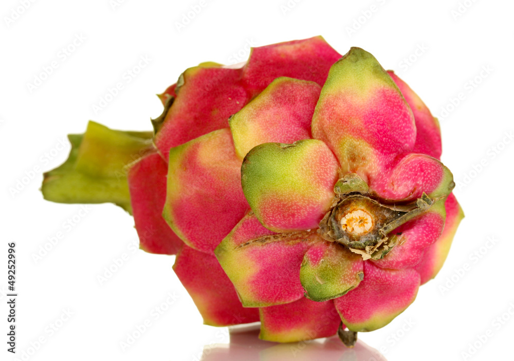 Ripe pitahaya isolated on white