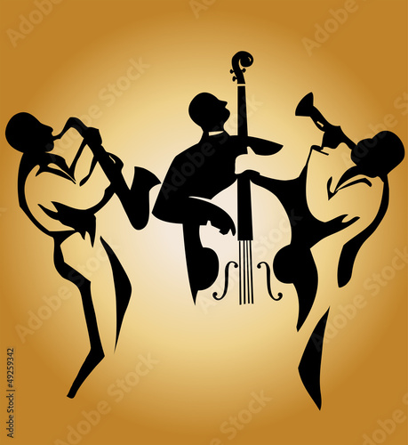 Nowoczesny obraz na płótnie jazz trio