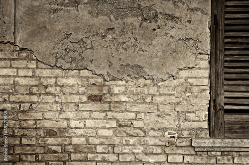Fototapeta mur stary-mur-z-oknem