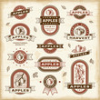 © Oleg Iatsun - Vintage apple labels set
