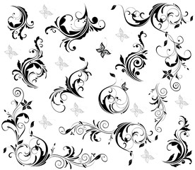 Sticker - Vintage decor (black and white)