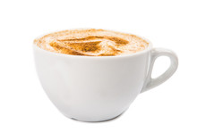 A Cup Of Cappuccino With Froth, Cinnamon