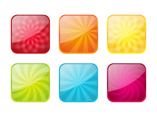 Wall Mural - Set of color apps icons