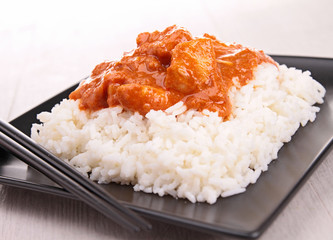 Wall Mural - curry chicken and rice