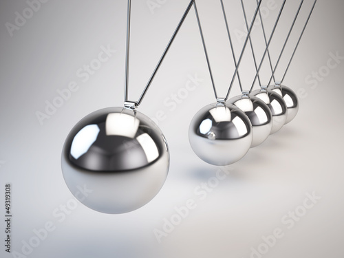 Naklejka - mata magnetyczna na lodówkę Balancing Balls Newton's Cradle