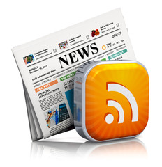 Poster - Internet news and RSS concept
