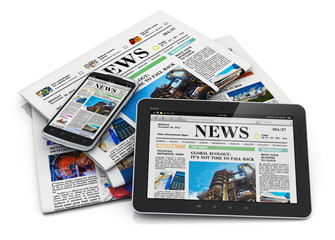 Poster - Electronic and paper media concept