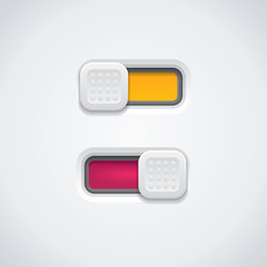 Fototapete - Detailed switch button - vector