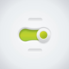 Fototapete - White and green button