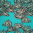 Abstract seamless pattern with hand drawn clouds. Eps10