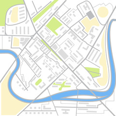 Poster - Abstract city map illustration