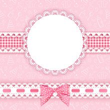 Baby Background With Frame.