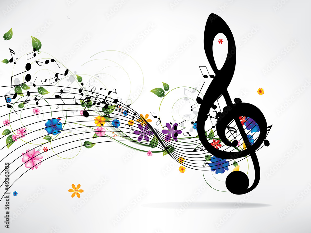 Musical abstract background Stock Vector | Adobe Stock
