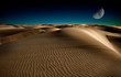 Leinwandbild Motiv Night in desert