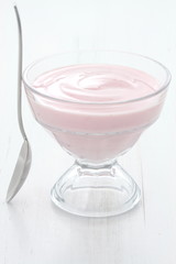 Wall Mural - Fresh strawberry yogurt