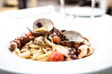 Pasta with seafood