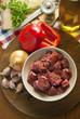 mięso wołowina gulasz warzywa kuchnia papryka cebula czosnek