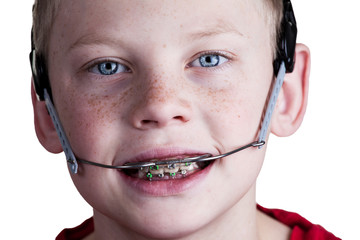 Boy with braces