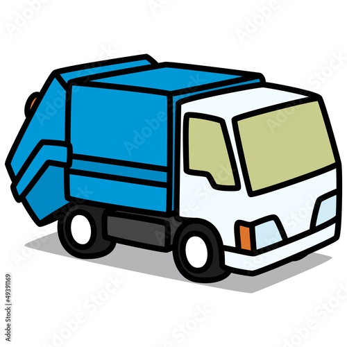 Obraz w ramie Cartoon Car 75 : Garbage Truck