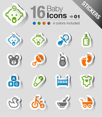 Wall Mural - Stickers - Baby icons