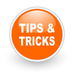 Aufkleber - tips orange circle glossy web icon on white background