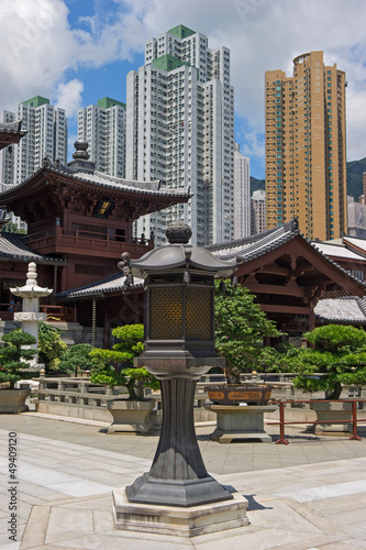 Chi lin Nunnery, Tang dynasty style Chinese temple, Hong Kong Poster